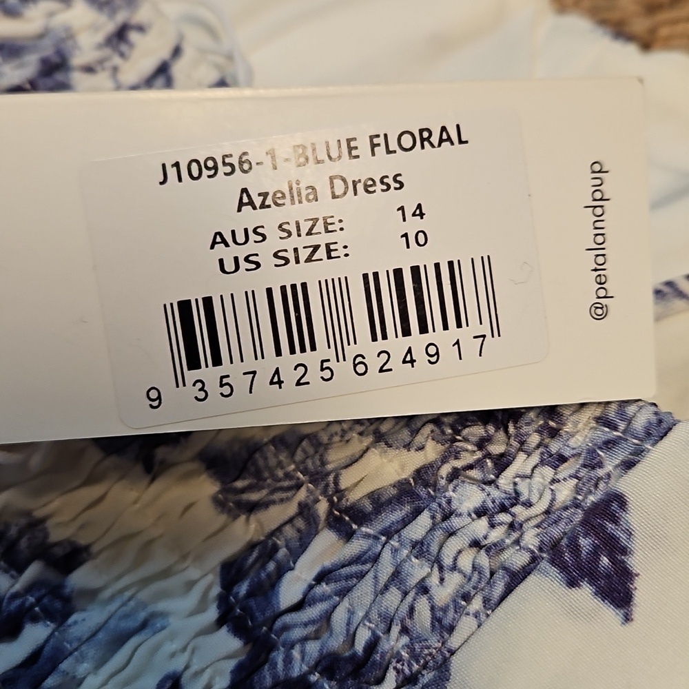 Petal + Pup Azelia Midi Dress In Blue Floral - Picture 4 of 9